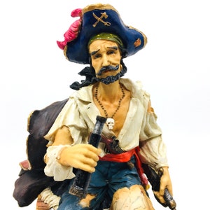 Pirate Captain Statue | Nautical Decor | Pirate Collectible Gift