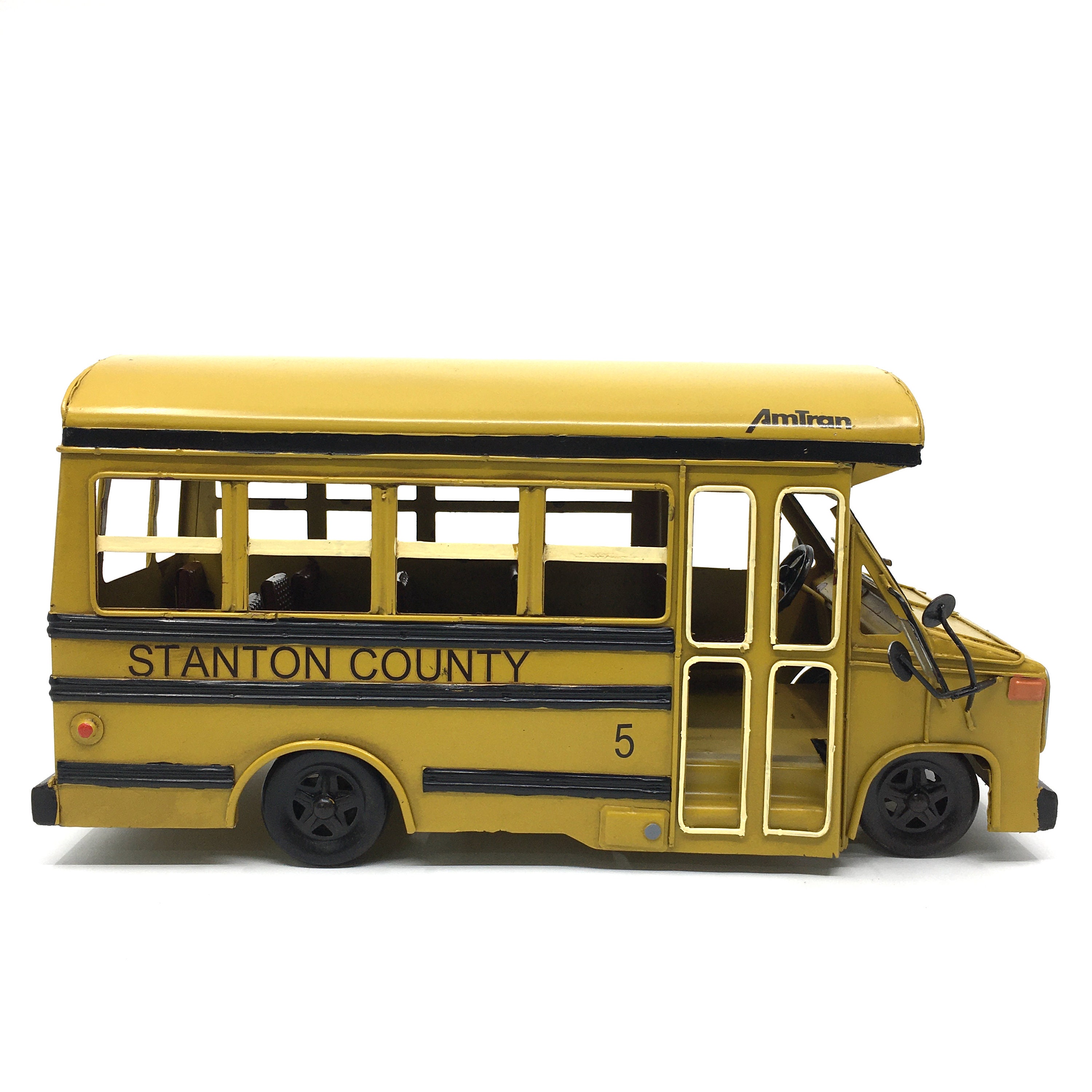 Yellow Classic American School Bus 112 Scale Metal Model Etsy