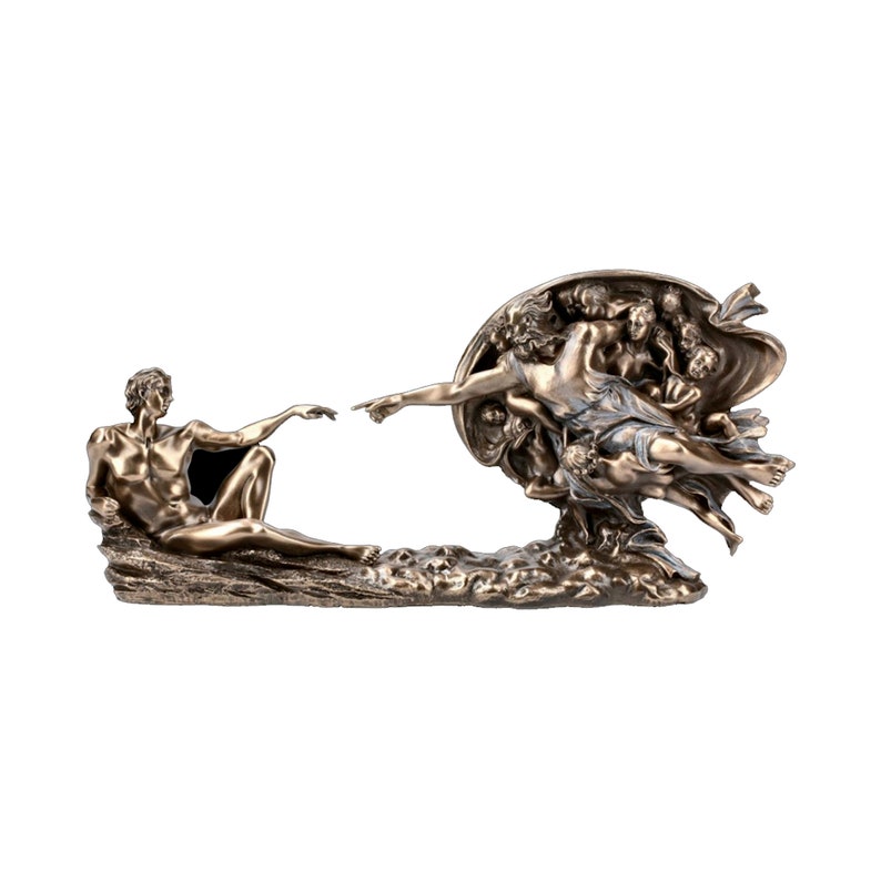 The Creation of Adam Statue Creation of Adam Michelangelo Etsy