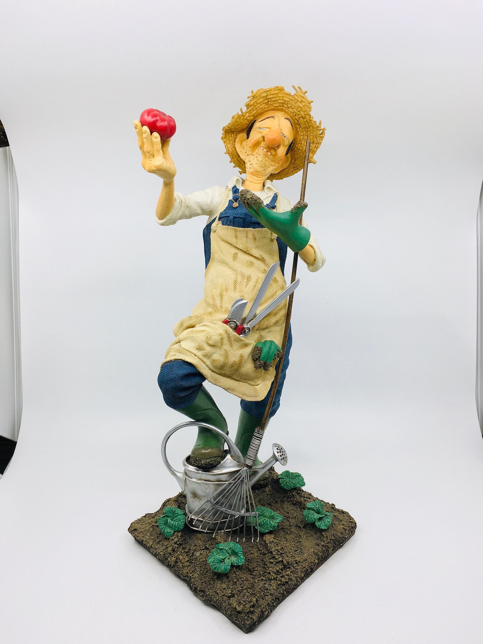 Gardener Figurine Farmer Statue Farmhouse Decor Etsy