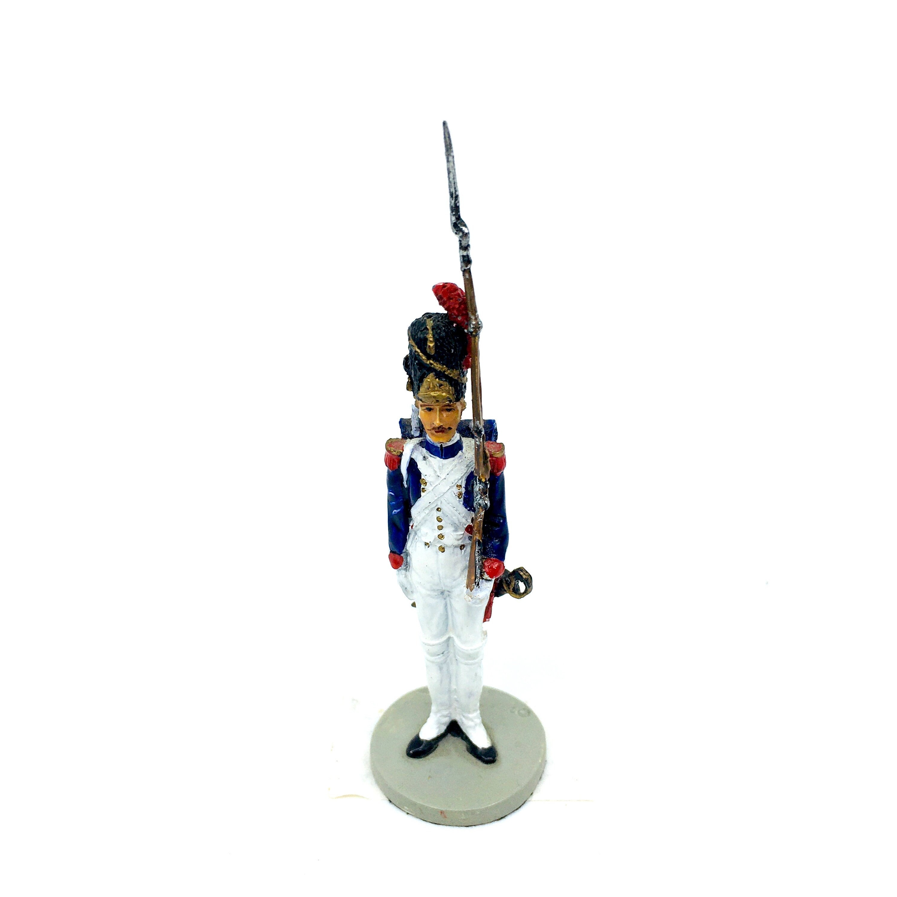 Pewter empire figurine flag bearer Bataillon Napoleon