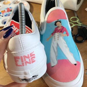 Harry Styles Inspired Custom Vans Etsy