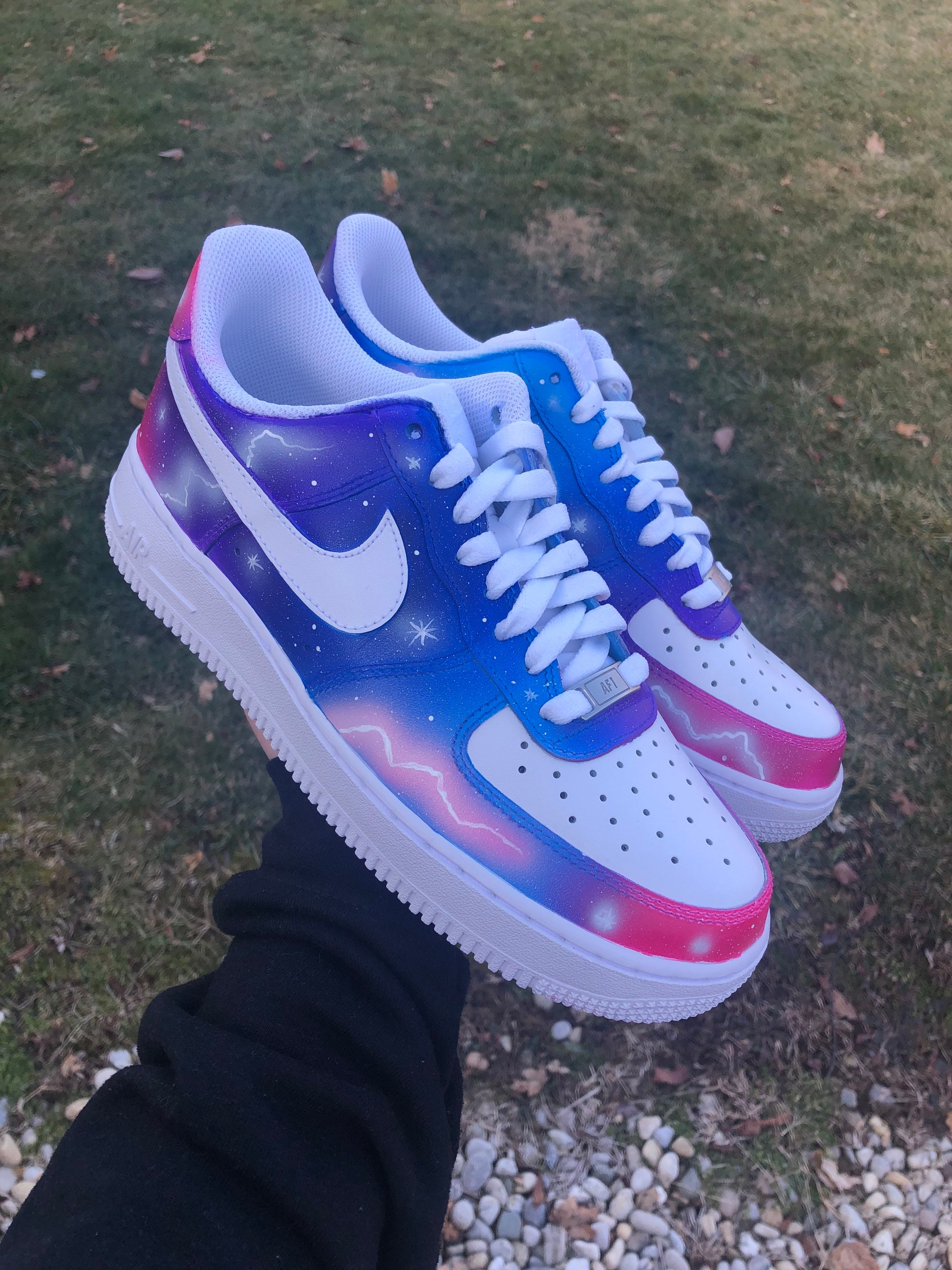 Custom Nike Air Force 1 funky Galaxy Themed UNIQUE 