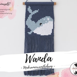 PDF Macrame Instructions for Wanda - DIY Whale Macrame Wall Hanging