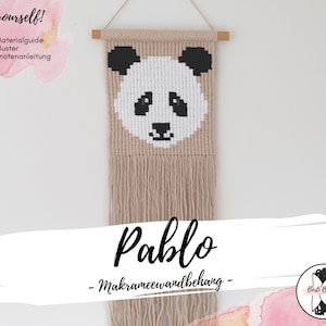 PDF Macrame instructions for Pablo Panda - DIY macrame wall hanging