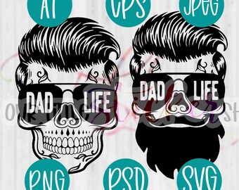 Dad Life Skull - Etsy