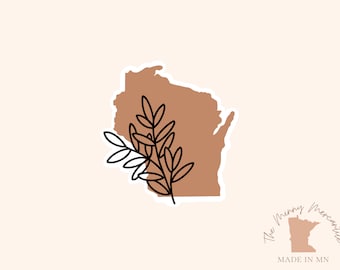 Wisconsin Sticker | Cute Wisconsin Sticker | WI Sticker | Madison Wisconsin Sticker | Wisconsin Decal | Laptop Sticker