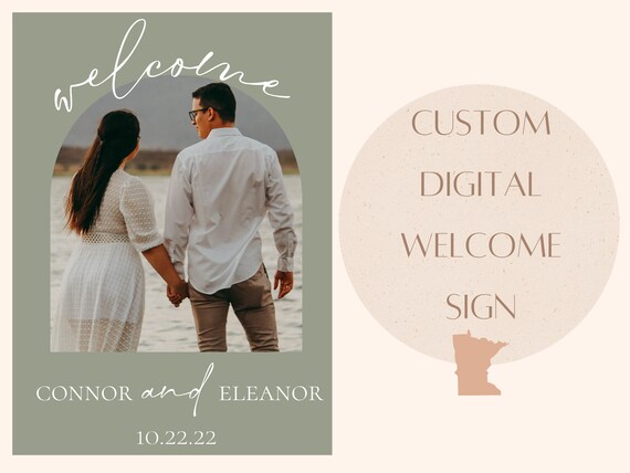 Digital Welcome Note Design Custom Digital Welcome Sign Custom Wedding Sign Printable - Etsy