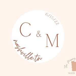 Custom Wedding Sticker | Wedding Date Sticker | Wedding Favor | Custom Wedding Label | Personalized Envelope Seal | Custom Colors