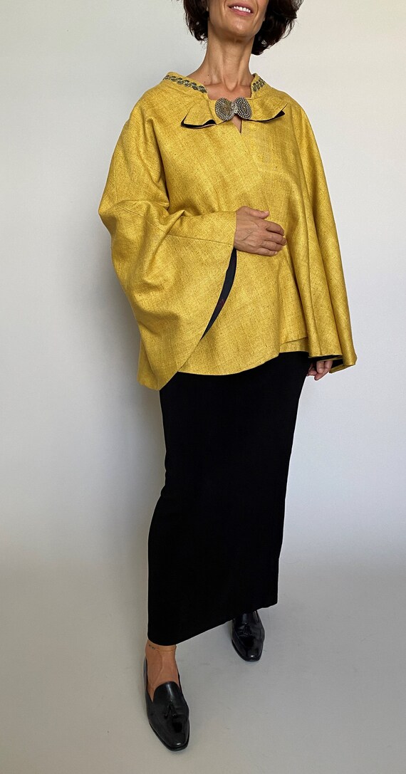 Handmade silk cape for women size M- XL, Beautifu… - image 2