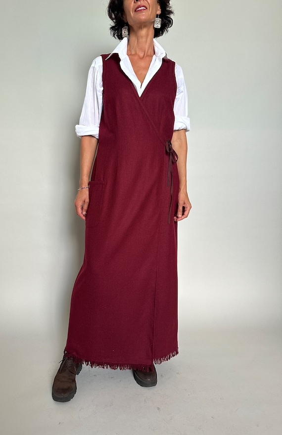 Virgin wool maxi dress