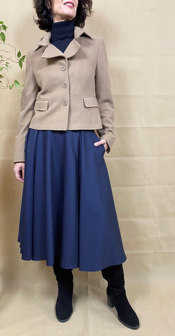 Vintage virgin wool cashmere jacket for women siz… - image 1