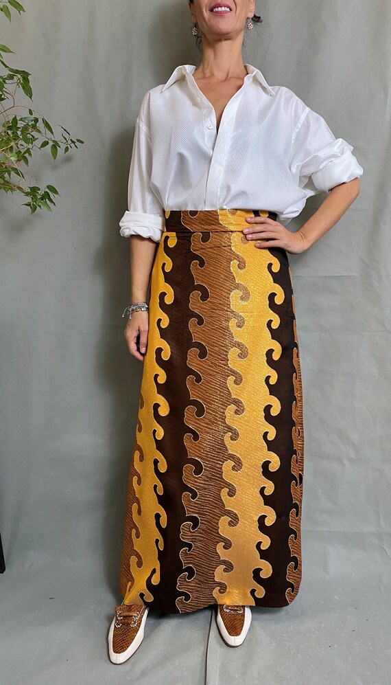 Vintage long skirt size L for women, Boho vintage
