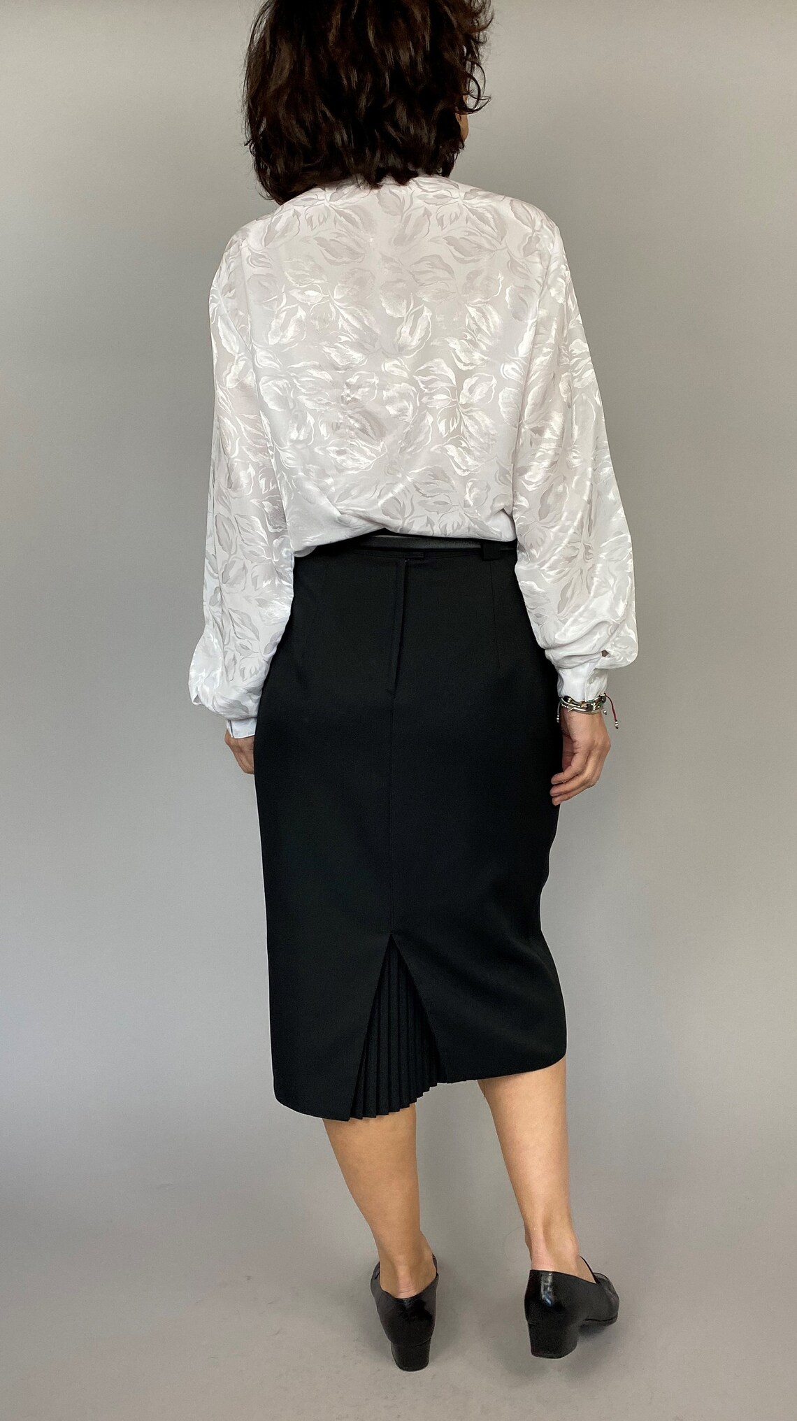 Vintage schwarz Midi Rock für Frauen Größe M | Etsy