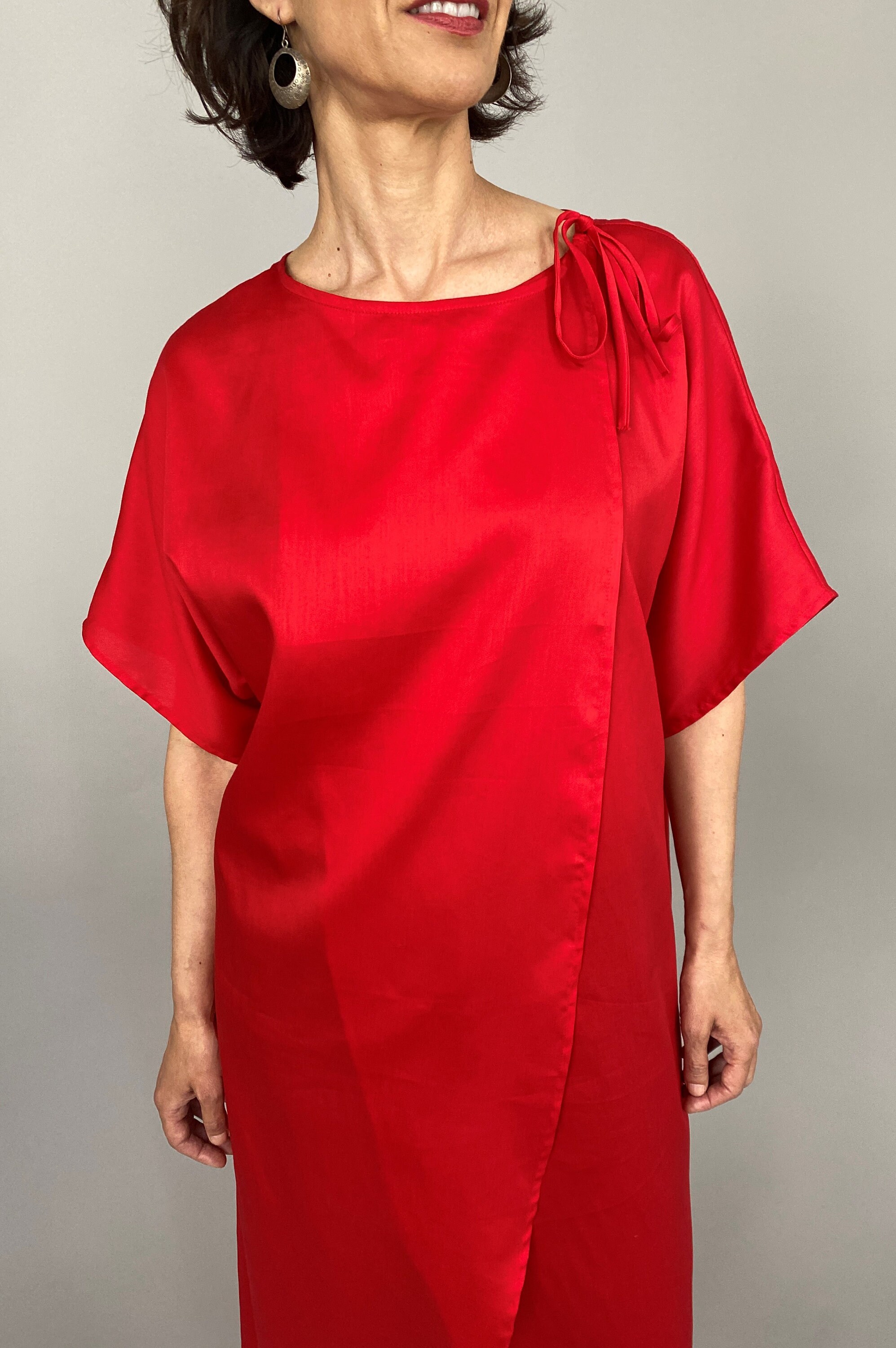 Long Red Handmade Cotton Dress for Women Size XXSXL Red Etsy UK