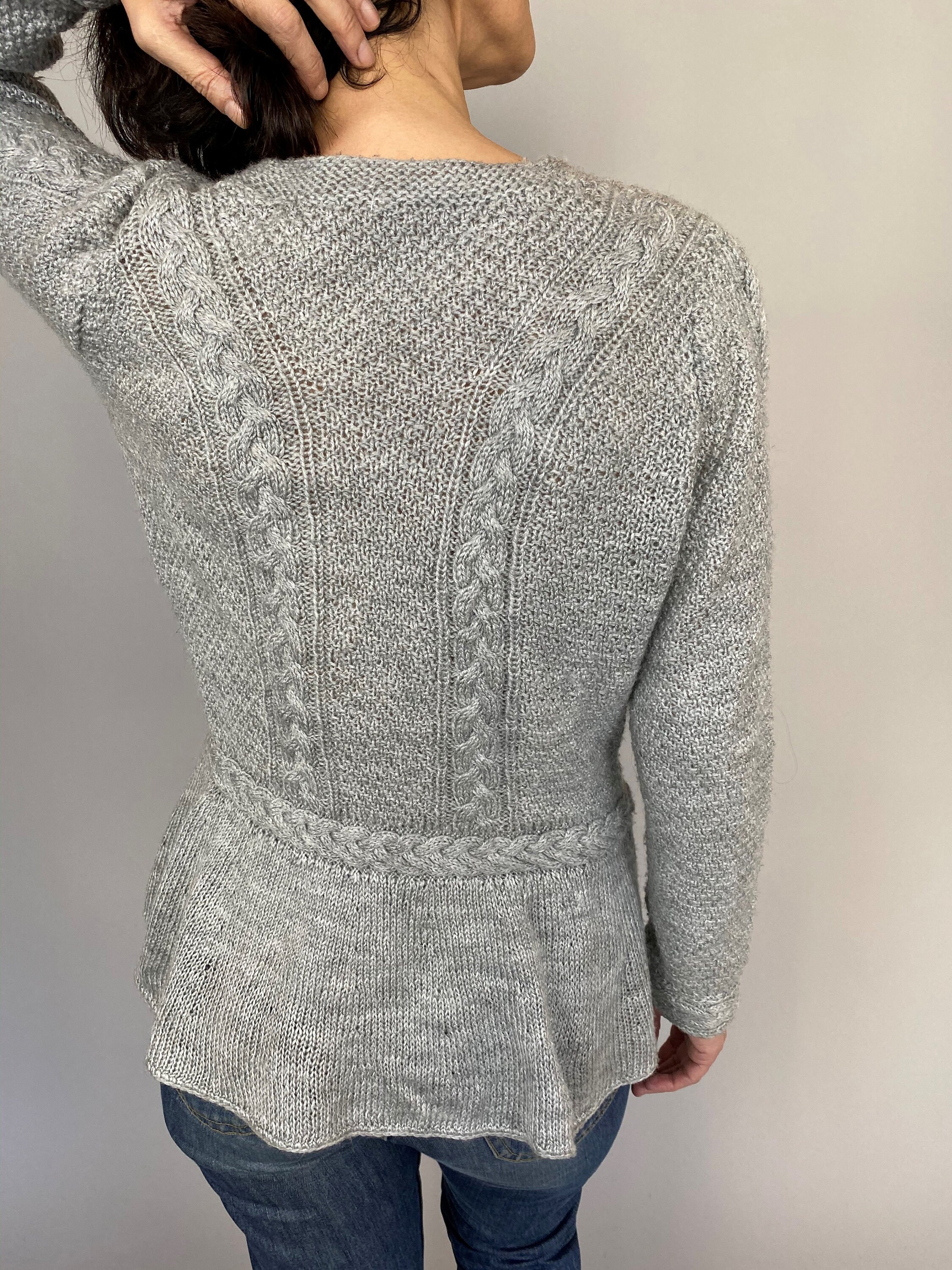 Vintage Gray Hand Knitted Austrian Wool Cardigan for Women - Etsy UK