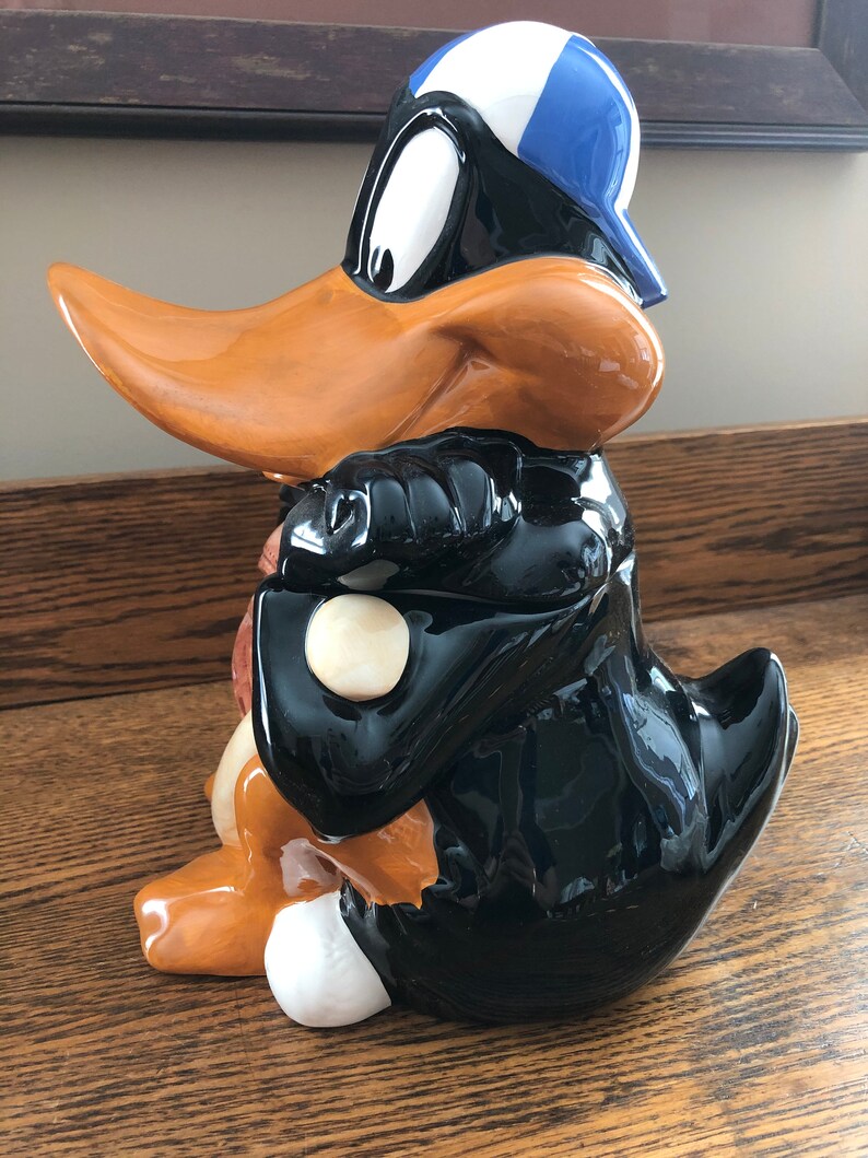 Looney Tunes Daffy Duck Baseball Cookie Jar Etsy