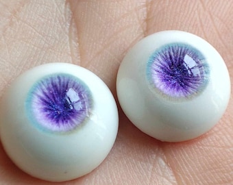 Lavender Purple Realistic Resin Doll Eyes: 10-22mm BJD Eyes