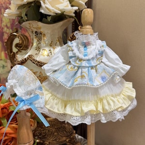 for 1/3 1/4 1/6 Dolls & Blythe Doll Bjd Princess Lolita Dress Outfit Clothes Smart Doll DD Custom Doll Clothing BJD Dress Set With Brace set