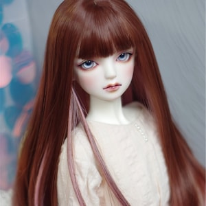 BJD Doll Wig: Long Straight Hair, 1/3 1/4 1/6 Size (6-9&quot;)