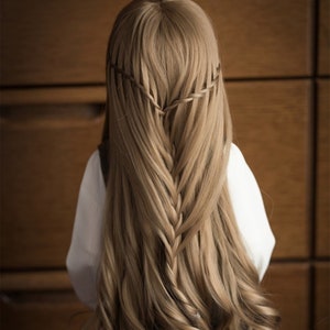 Hand Braided Doll Wig: Long Curly BJD SD Wig (9-10&#39;&#39; 8-9&quot; 7-8&quot; 6-7&quot;)