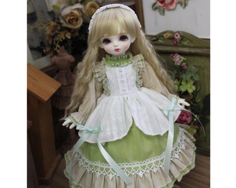 Green Mori Doll Dress: BJD, Blythe, SD, MSD, Yosd Outfit