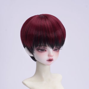 Bjd Short doll wig fashion boy doll hair 1/3 1/4 1/6 SD Doll wig, bjd short wig, bjd doll hair for 6-7&quot; 7-8&quot; 8-9&quot; 9-10&quot; head