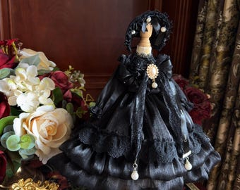 Black BJD Doll Dress Handmade Clothes Fit 1/3 1/4 1/6 Blythe Cotton Doll