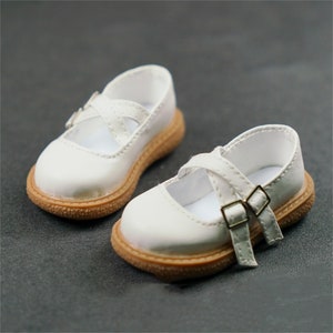 1/4 1/6 BJD Leather Shoes Cross Buckle Strap Cute Little Leather Shoes Single Shoes  Classic Casual Shoes For Doll Accessories