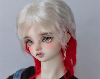 Wolf Tail Short BJD Wig, Mohair Doll Hair for 1/3 & 1/4 BJD