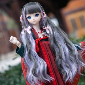 Long Curly Doll Wig: Vintage BJD Wig for 1/6, 1/4, 1/3 SD Dolls