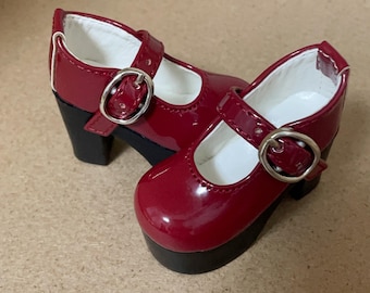 Zapatos de tacón alto para muñecas BJD: 1/4 MSD, 1/3 SD Zapatos de cuero