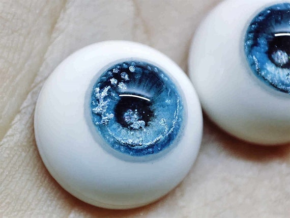 Blue Hand-Painted Resin BJD Eyes: Winter Rin, 8-20mm