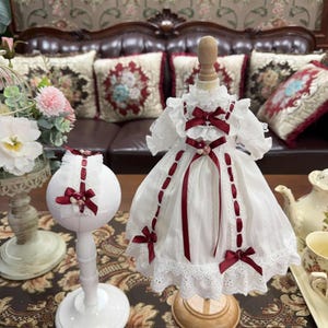 For 1/3 1/4 1/6 Lolita Doll Dress, BJD Princess Clothes Outfit for BJD Dolls, Custom Doll Clothing BJD Outfits White