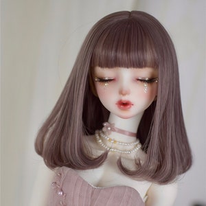 Elegant Short Curly Doll Wig: Heat Resistant BJD Hair (6-7&quot; 7-8&quot; 8-9“ 9-10”)