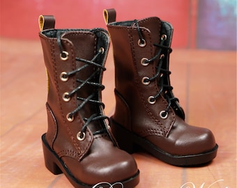 BJD Leather Ankle Boots, Fashion Doll Shoes, 1/3 1/4 Scale