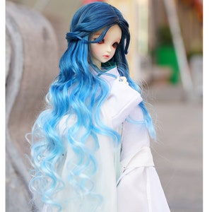 Water Spirit Style 1/3 1/4 1/6 BJD Wig Fashion Doll Wig Long Big Wavy Curly Hair for Girl Dolls 6-7&quot; 7-8&quot; 8-9&quot; 9-10&quot; Long Wig Accessorie