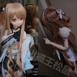 1/3 SD BJD Wig,1/4 MSD Wig Fashion Doll Wig 1/6 Long Big Wavy Curly Hair for Girl Boy Bjd Msd Sd Doll Doll Accessores