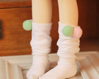 Calzini elastici alti fino alla coscia BJD / Vestibilità flessibile per bambole snodate 1/6 1/4 1/3