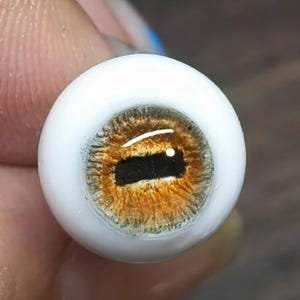 Realistic Veined BJD Eyes, Porcelain-Finish Resin with Vertical Slit Pupils, for 1/3 1/4 1/6 Ball-Jointed Dolls