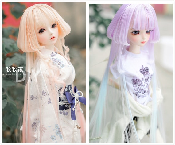 クラゲ BJD ドール用ウィッグ：ロングストレートファッションウィッグ