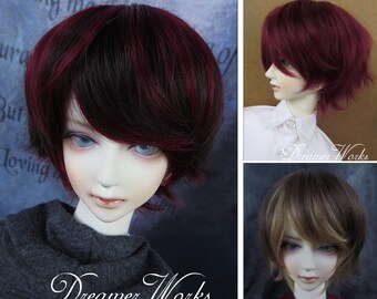 3 Color Doll Wig 8-9"7-8" Bjd Wig Short Hair For 1/3 1/4 Short Wig Curly Doll Hair Toy Yosd Msd SD DD BJD Doll Accessories