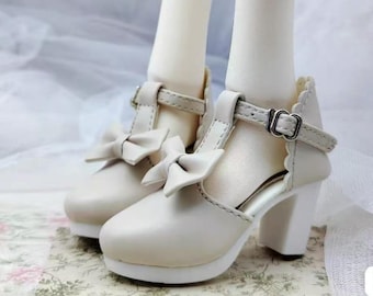 Bow High Heels Doll Shoes: 1/3 SD, 1/4 MSD Doll Accessories