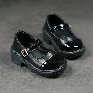 1/4 1/6 BJD Leather Shoes Doll Shoes Patchwork Leather Shoes Bjd doll Student Shoes Dolls Accessories