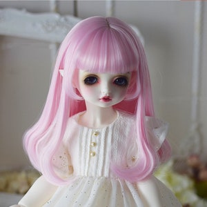 Custom Made 1/3 1/4 1/6 Bjd Short Hair with Bangs for Blythe MDD 9-10&#39;&#39; 8-9&quot; 7-8&quot; 6-7&quot; Doll Modeling Hair BJD Wig for Doll Accessoies