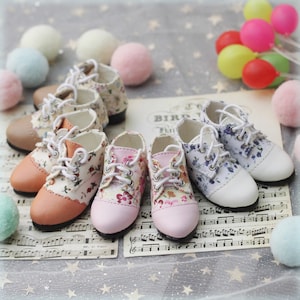 Flower Printed 1/4 BJD Msd Mdd Sd Shoes Sneakers Shoes BJD Shoes Casual Sport Shoes for Doll BJD Shoes Casual Sport Shoes for Dolls