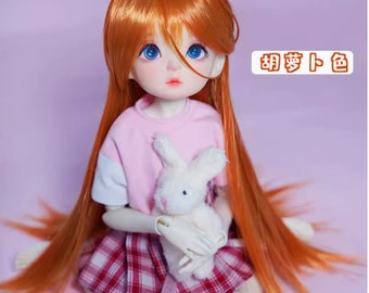 Parrucca per bambola BJD: capelli lunghi e lisci per bambole SD 1/3, 1/4, 1/6
