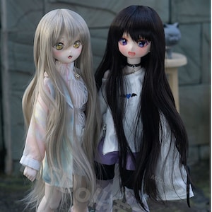 Long Curly BJD Wig: Fashion Doll Wavy Hair (1/3, 1/4, 1/6 Sizes)