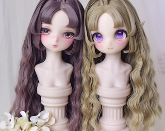 Long Curly Designer Styled Bjd Wig | 1/3 1/4 Doll Hair for DD MSD MDD