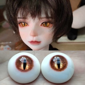Realistic Resin BJD Doll Eyes: Animal Style Safety Eyes (8-22mm)